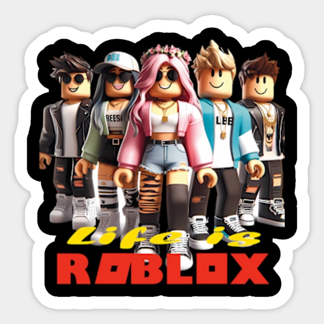 Life Is Roblox White Version Sticker by valentican